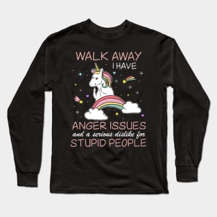 walk aways I have anger issues farm t shirts Long Sleeve T-Shirt